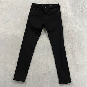 AG Adriano Goldschmied Jeans 28 The Farrah Skinny Ankle Black Denim Grunge